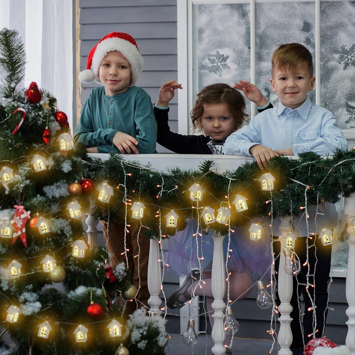 Lisslune | Fairy Wood House Lights - Christmas Village Houses String Lights