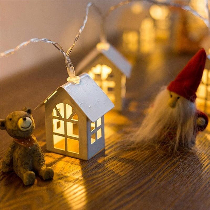 Lisslune | Fairy Wood House Lights - Christmas Village Houses String Lights