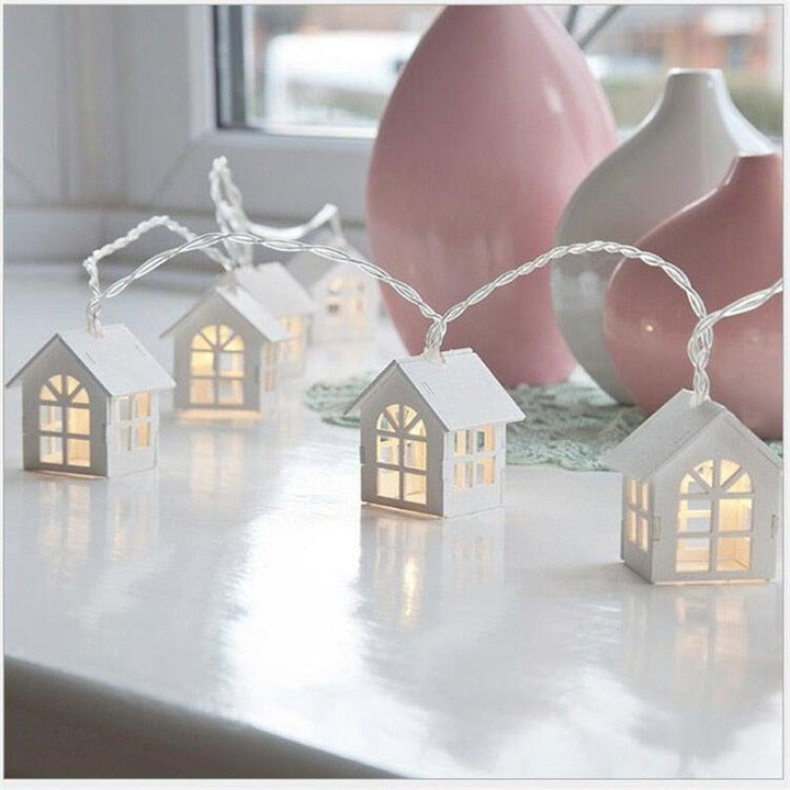 Lisslune | Fairy Wood House Lights - Christmas Village Houses String Lights