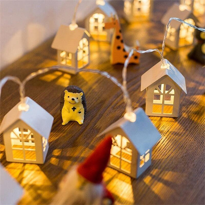Lisslune | Fairy Wood House Lights - Christmas Village Houses String Lights