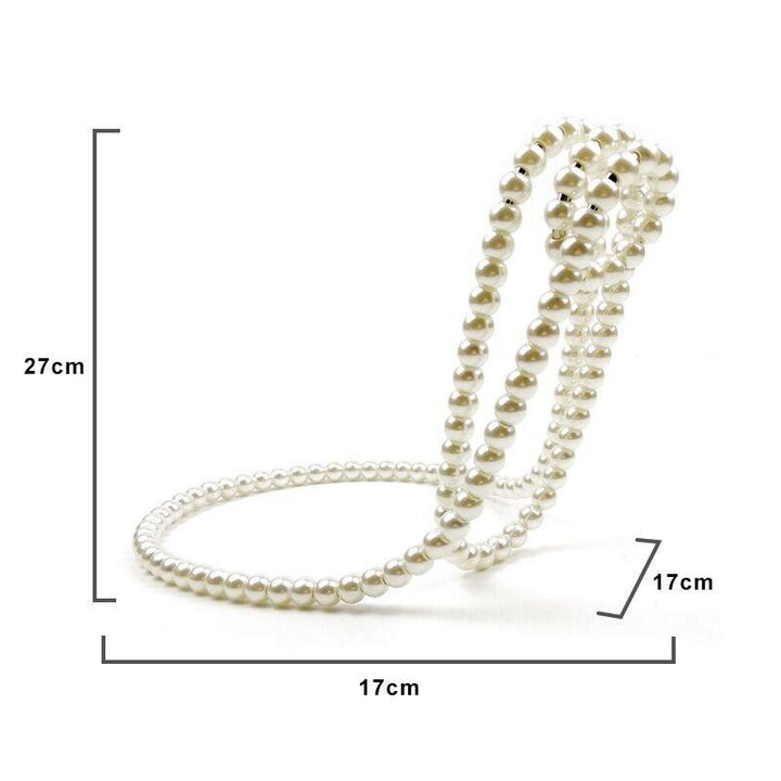 Lisslune | Elegant Pearl Bottle Holder - Hanging Wine Bottle Holder Rack