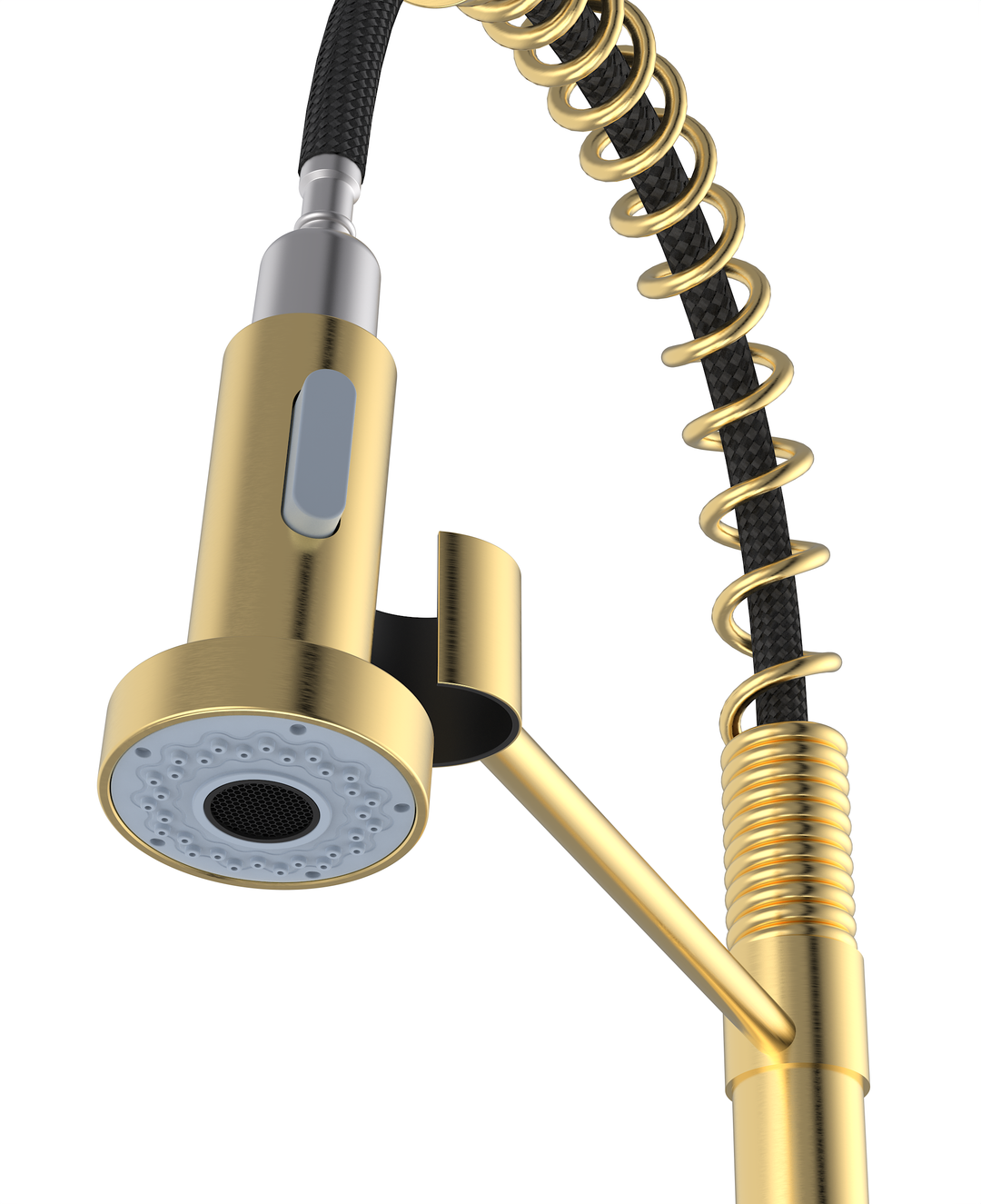 Lisslune | Elegant GOLD Kitchen Faucet ANW HOME HF-7015G / Practical Pull-Out Spout / Two Water Jet Modes / Universal Mounting