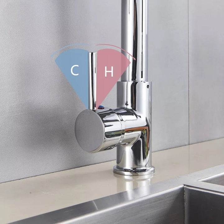 Lisslune | Pull-Out Kitchen Faucet with 360° Rotating Spout and Dual Mode Sprayer