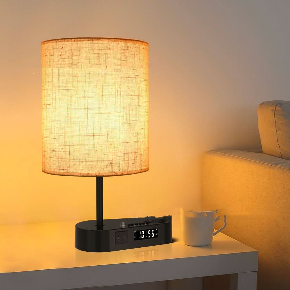Lisslune | ARA - Alarm clock with charging connection and table lamp