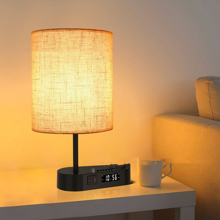 Lisslune | ARA - Alarm clock with charging connection and table lamp
