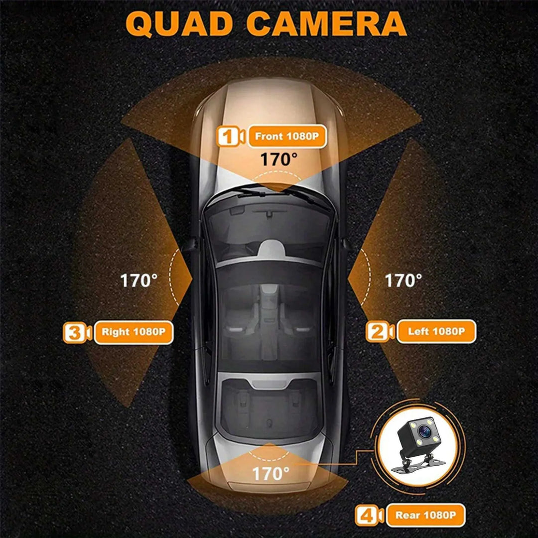 Lisslune | 360° Car Dashcam | DashGard Pro CX360 | Full HD Driving Recorder with Night Vision & Parking Monitor