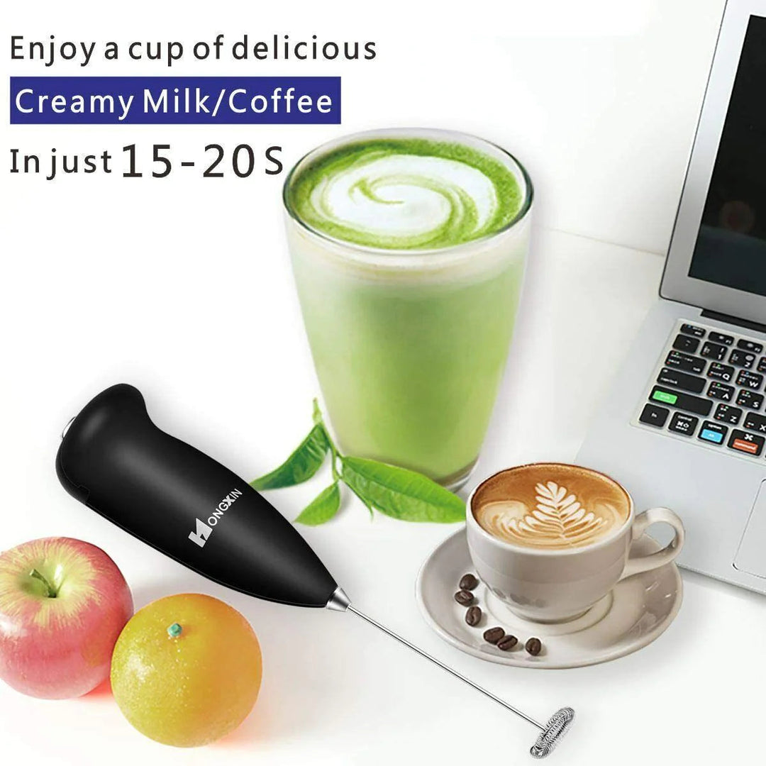 Lisslune | Electric milk frother drink frother whisk mixer stirring device coffee machine egg frother