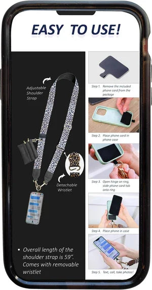 Lisslune | Phone strap with zipper pocket