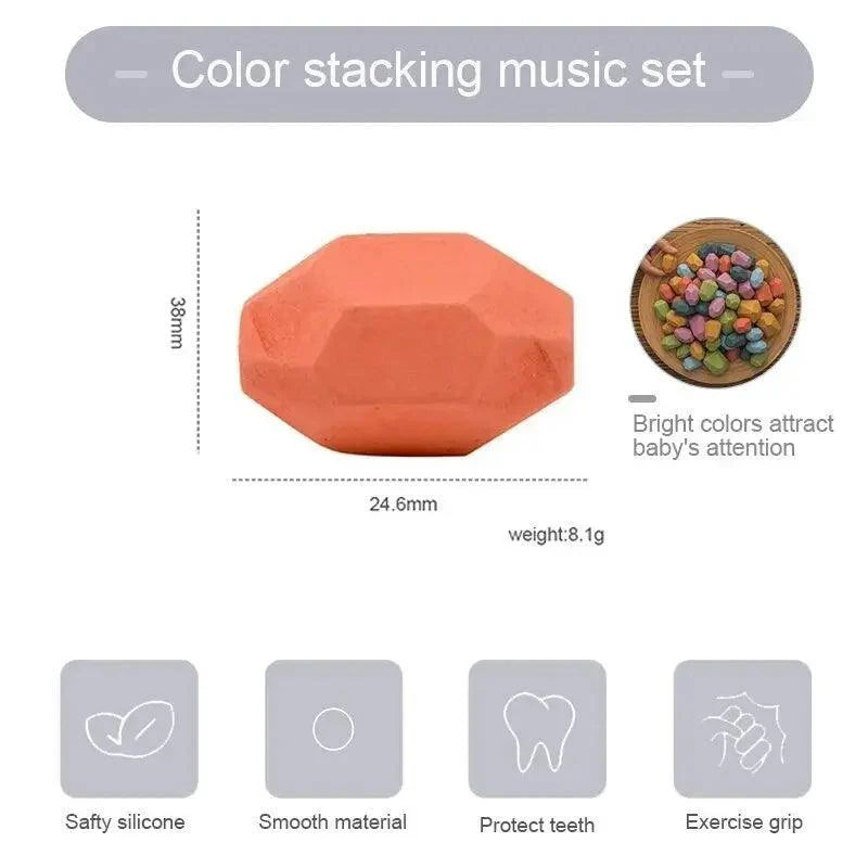 Lisslune | Colorful Wooden Building Blocks Set for Creative Learning and Logical Development