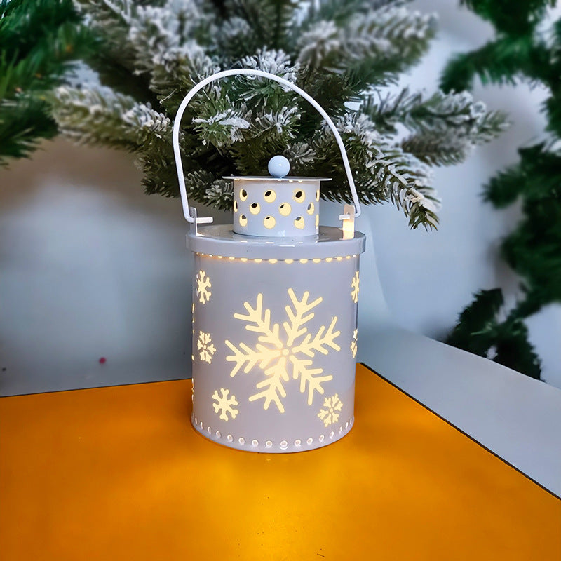 Lisslune | Electronic Christmas Candle with Flickering LED Light – Decorative Iron Candle Holder for Indoor