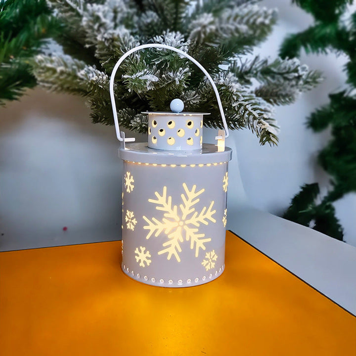 Lisslune | Electronic Christmas Candle with Flickering LED Light – Decorative Iron Candle Holder for Indoor