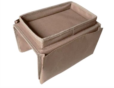 Lisslune | Elegant Sofa Armrest Tray with Organizer for Drinks and Accessories
