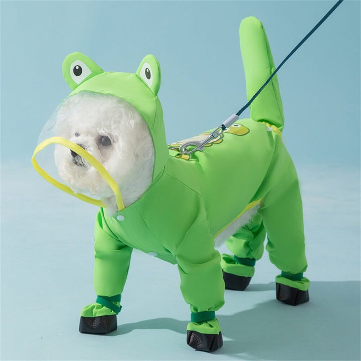 Lisslune | Dog Animal Shaped Overall Raincoat Waterproof Cover Including Tail