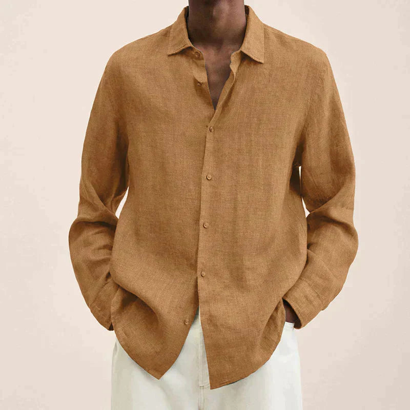 Lisslune | Linen Long Sleeve Shirt for Men