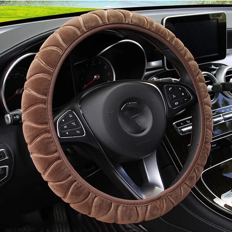 Lisslune | Soft Winter Warm Plush Steering Wheel Cover