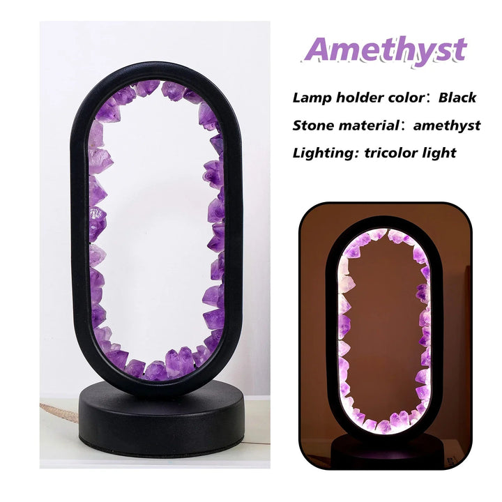 Lisslune | CrystalGlow – Handmade amethyst atmospheric lamp for relaxation and peace