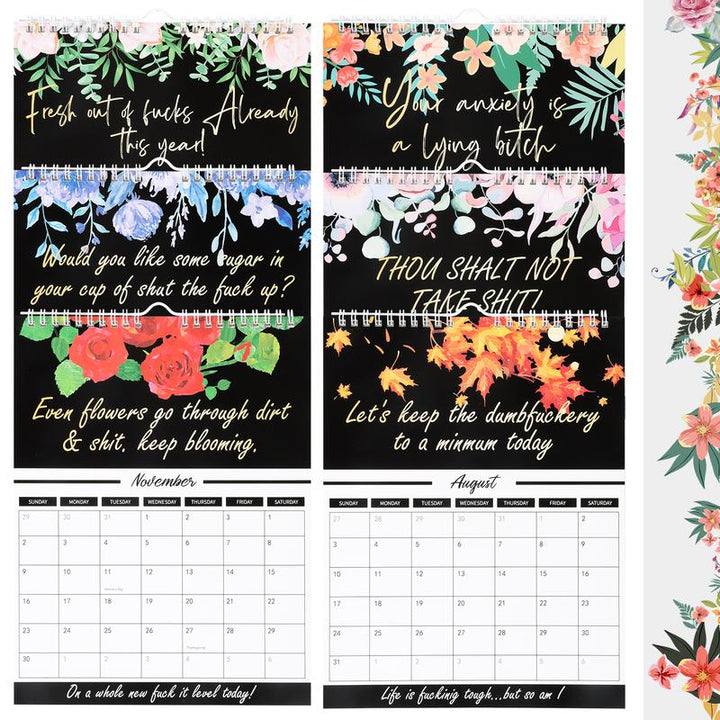 Lisslune | 2025 Calendar with Fun Quotes and Planner