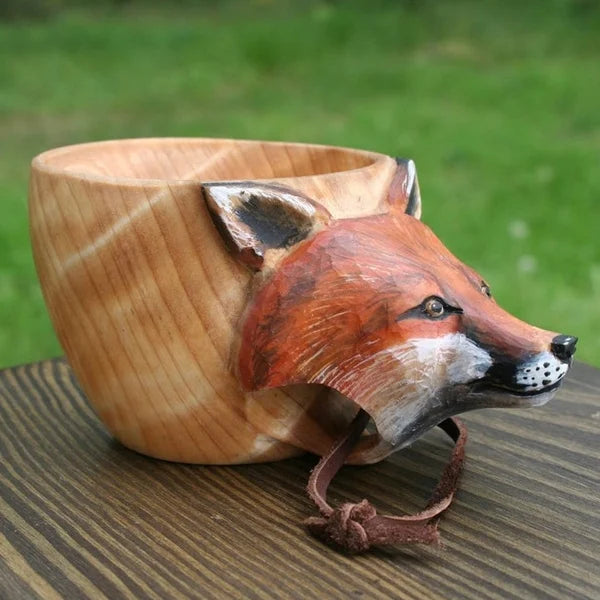 Lisslune | Wooden Cup - WildSip - Handmade Animal Design - Adventurous Hydration