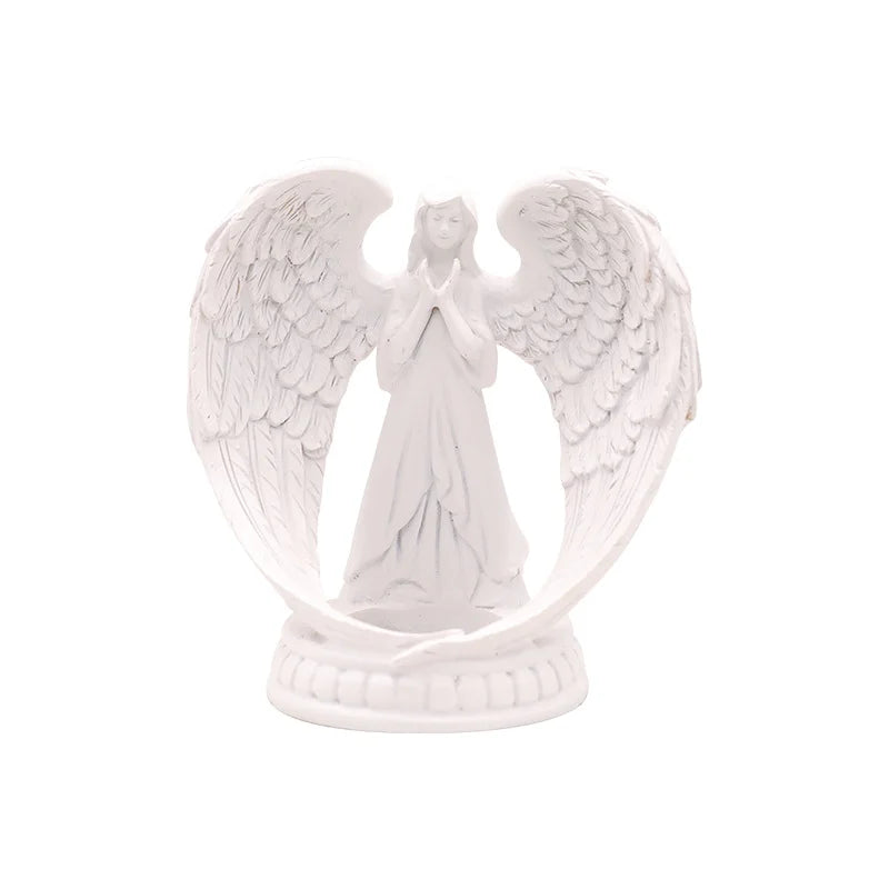 Lisslune | AngelAura elegant angel sculpture with candle holder – atmospheric decoration