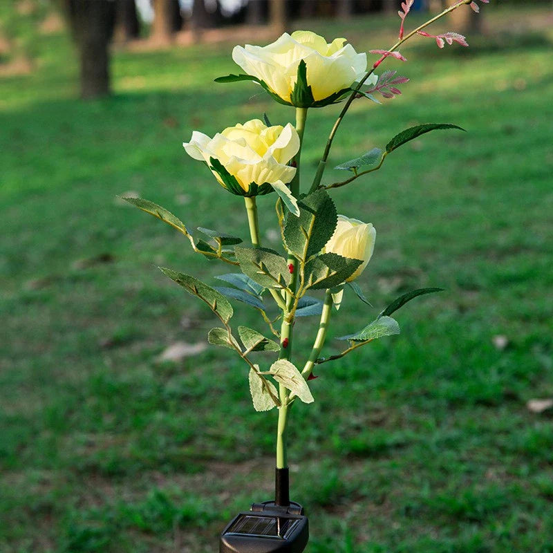 Lisslune | Solar-powered rose lights – garden stakes with solar panel for decorative lighting