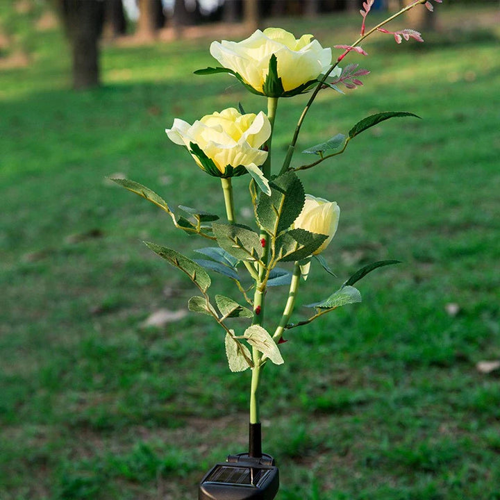 Lisslune | Solar-powered rose lights – garden stakes with solar panel for decorative lighting