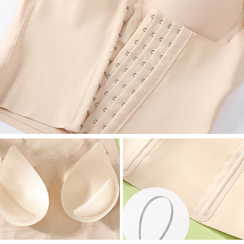 Lisslune | 3-in-1 Waist Buttoned Bra Shapewear