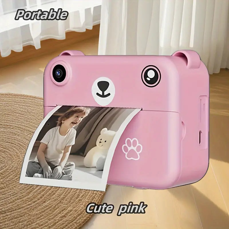 Lisslune | SnapKid Instant Print Camera for Kids – 1080P HD Photo & Video with Printing Paper & USB Charger