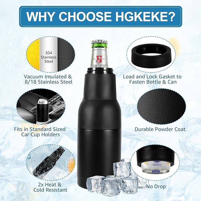 Lisslune | Beer Bottle and Can Cooler with Beer Opener