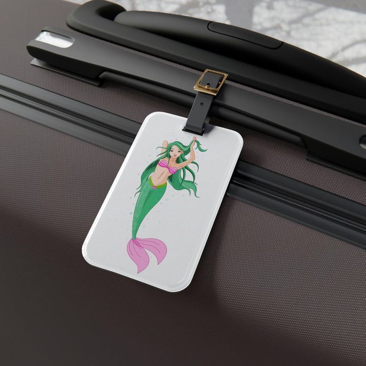Lisslune | Chic mermaid-inspired luggage tag with adjustable leather strap