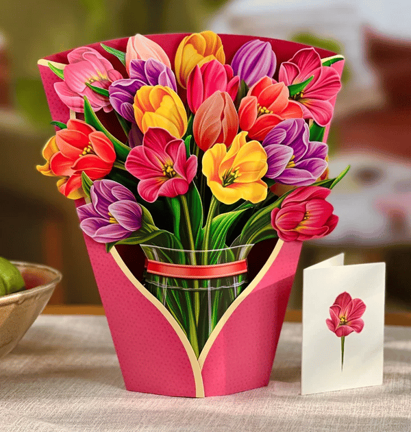 Lisslune | Plastic Pop-up Flower | Incl. Free Gift Cards - Fair