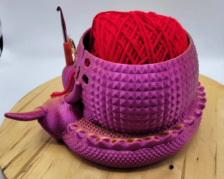 Lisslune | Large Fantasy Dragon and Egg Fantasy Bowl Knitting or Crochet Bowl