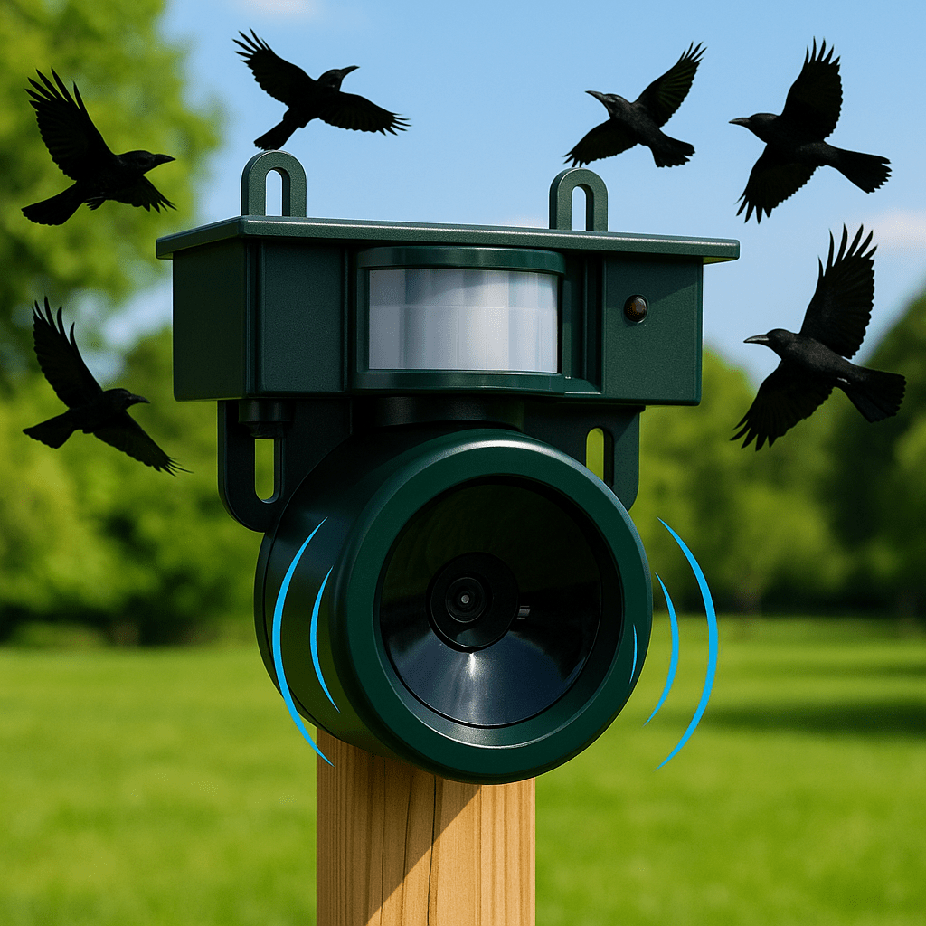 Lisslune | FEATHERBLOCK – Motion-Activated Bird Repeller for Quiet & Clean Outdoor Spaces