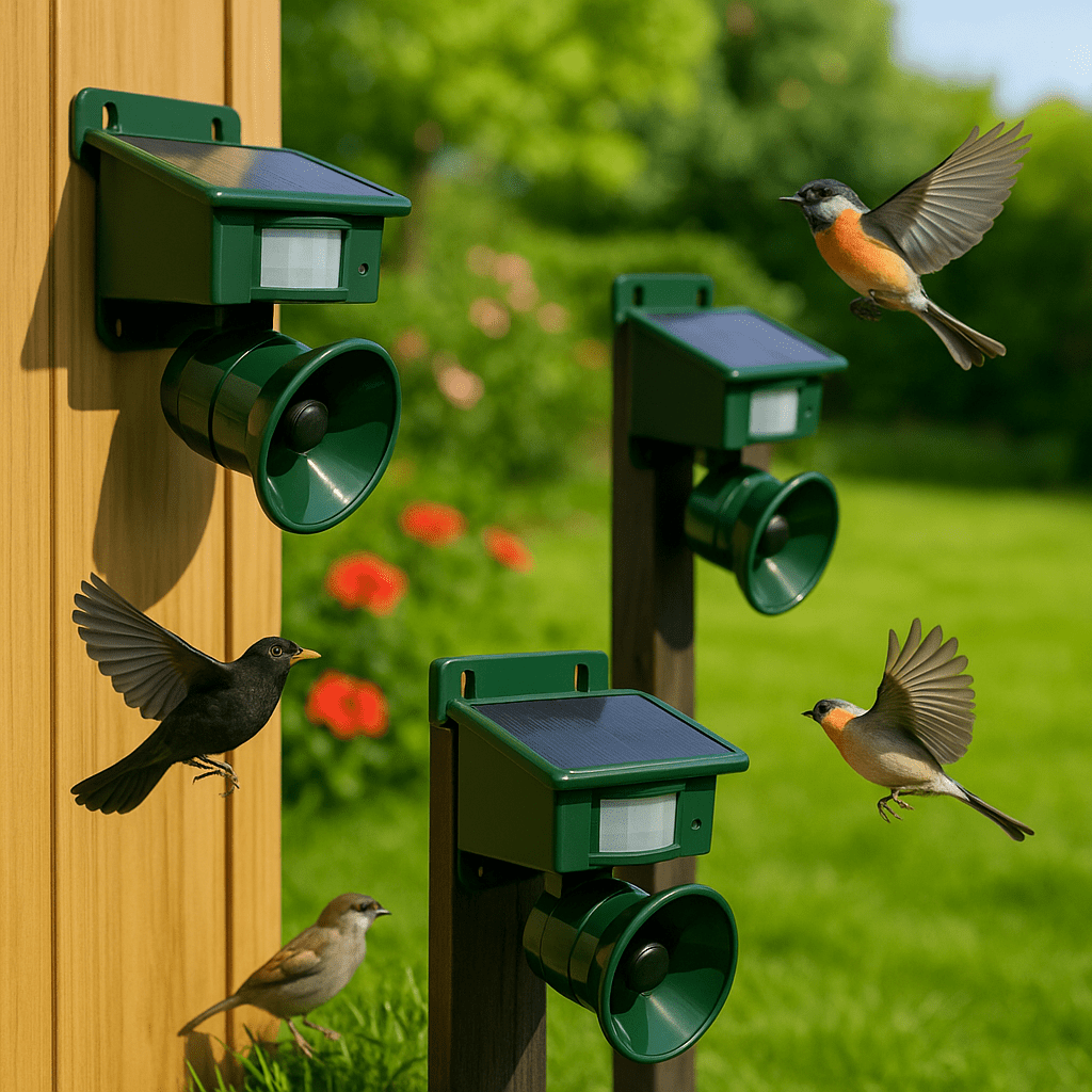 Lisslune | FEATHERBLOCK – Motion-Activated Bird Repeller for Quiet & Clean Outdoor Spaces