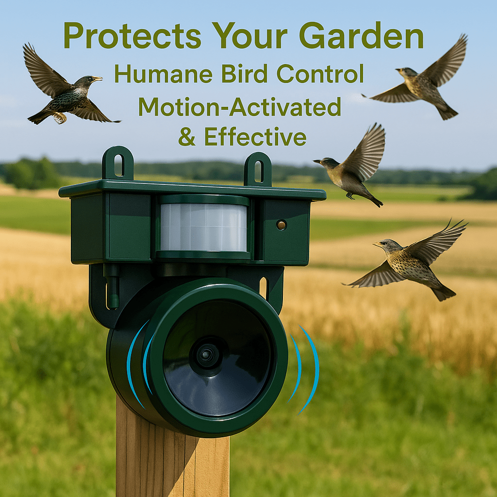 Lisslune | FEATHERBLOCK – Motion-Activated Bird Repeller for Quiet & Clean Outdoor Spaces