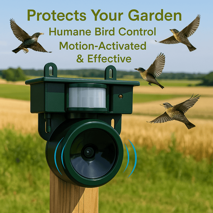 Lisslune | FEATHERBLOCK – Motion-Activated Bird Repeller for Quiet & Clean Outdoor Spaces