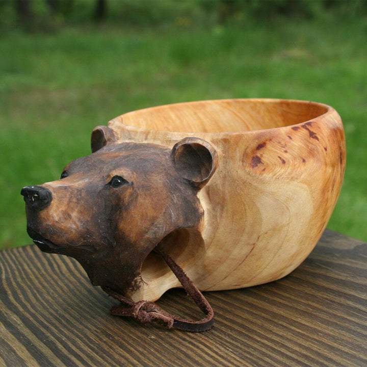 Lisslune | Hand Carved Wooden Mug