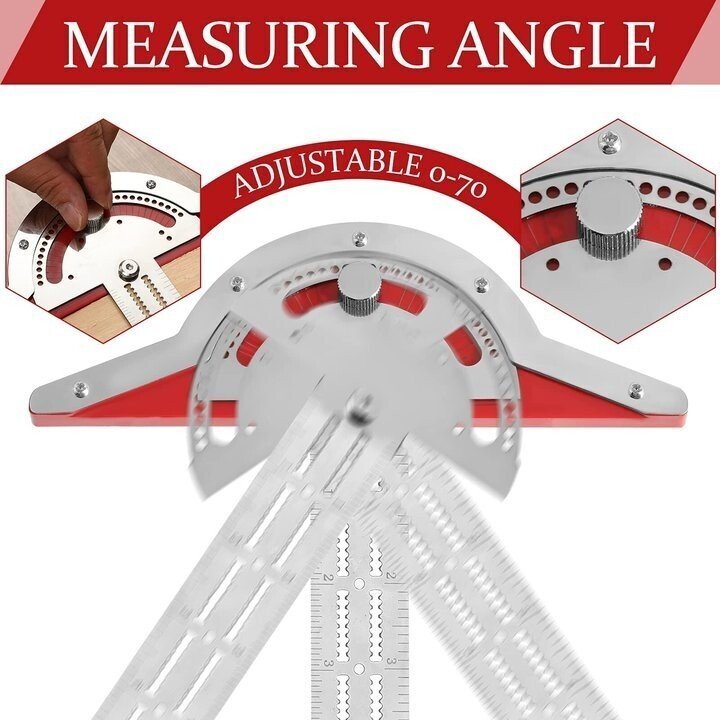 Lisslune | Ultra Precision Marking Ruler Square T Type Woodworking Scriber Measuring Tool