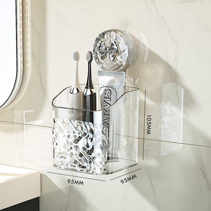 Lisslune | Light Luxury Style Glacier Pattern Suction Cup Shelf