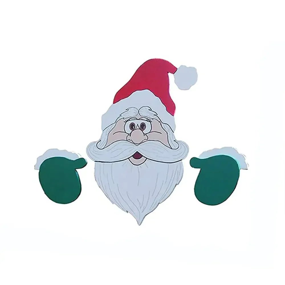 Lisslune | Fence Panel Christmas Decor – Adorable Santa, Snowman, and Reindeer Peekers for Whimsical Indoor and Outdoor Christmas Charm