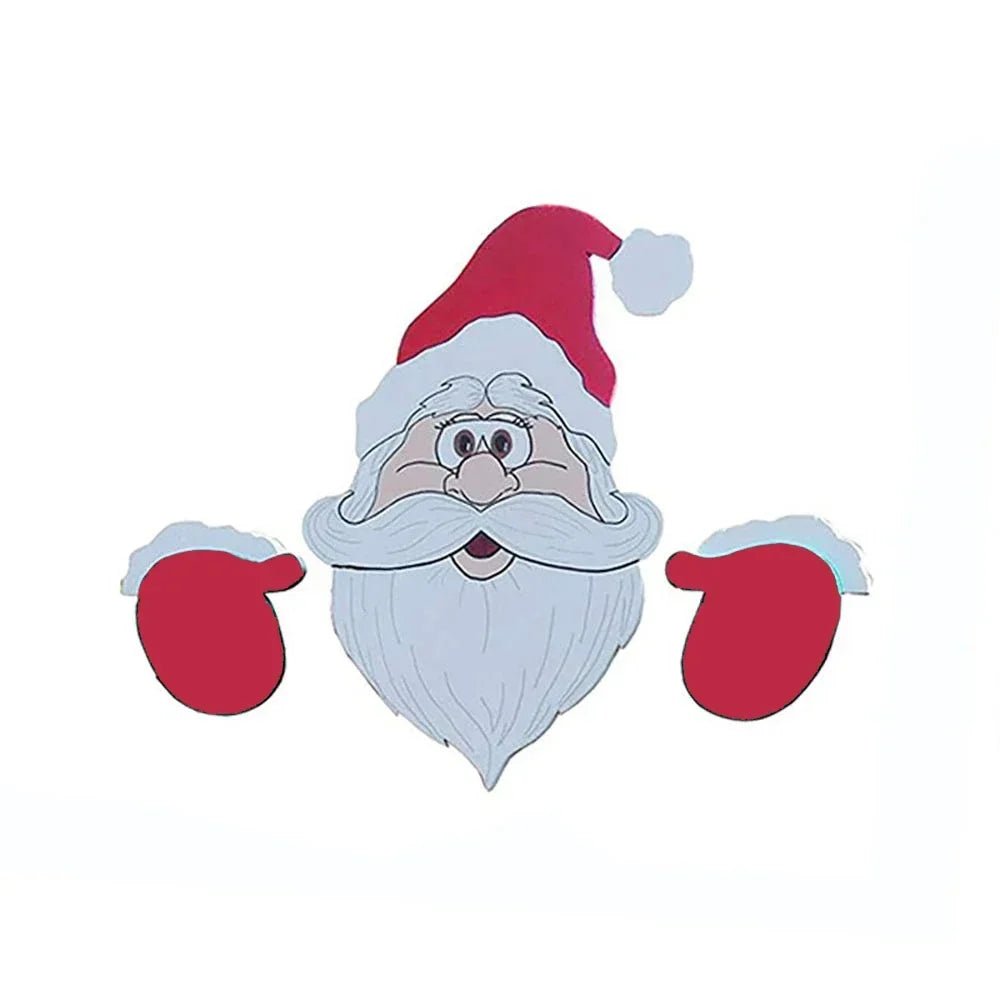 Lisslune | Fence Panel Christmas Decor – Adorable Santa, Snowman, and Reindeer Peekers for Whimsical Indoor and Outdoor Christmas Charm