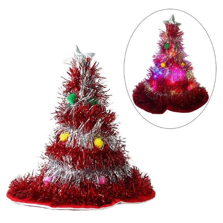 Lisslune | Festive Christmas Tree Hat - Holiday Theme Hat, Santa Hats