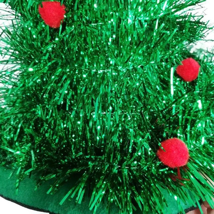 Lisslune | Festive Christmas Tree Hat - Holiday Theme Hat, Santa Hats