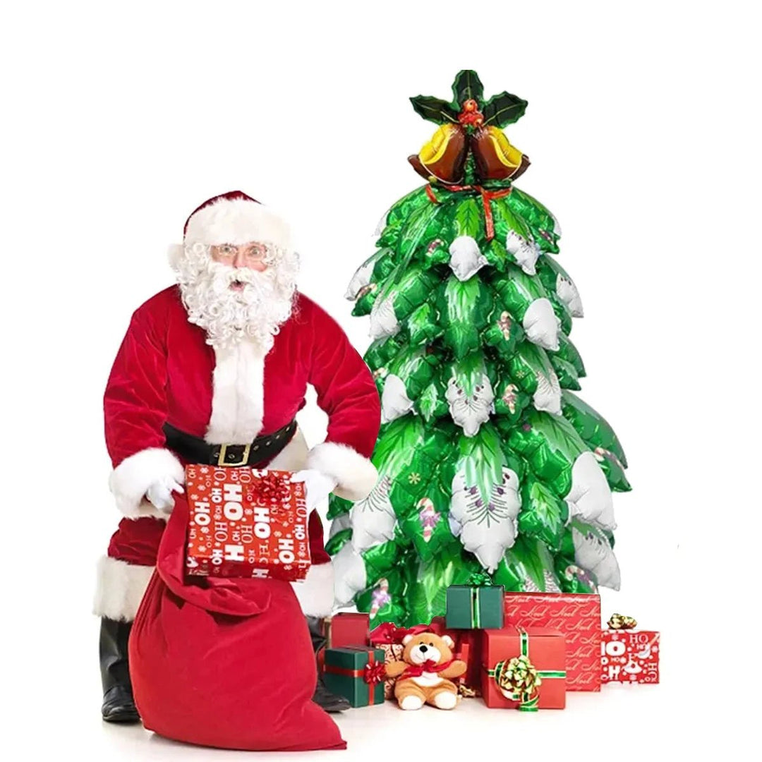 Lisslune | Festive Standing Christmas Tree Balloon – Shimmering Aluminum Film Decoration for Holiday Parties & Cheerful Home Décor