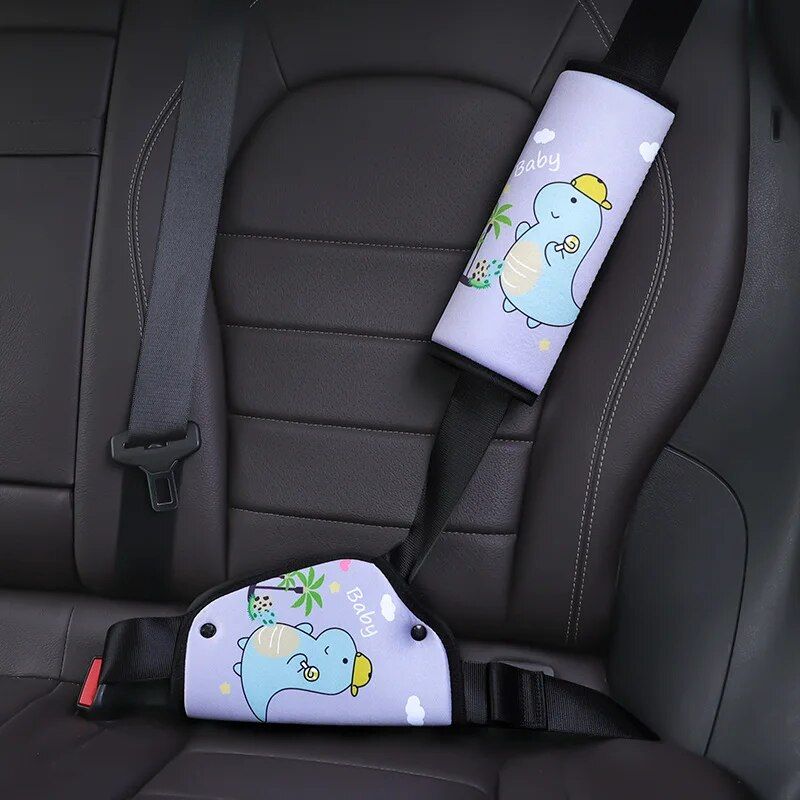 Lisslune | Kids comfort car seat belt support with cartoon design
