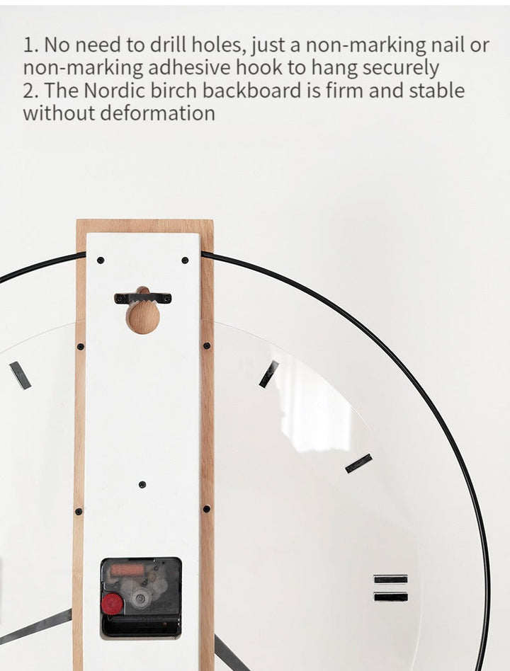 Lisslune | Solid Wood Nordic Wall Decoration Clock 40cm