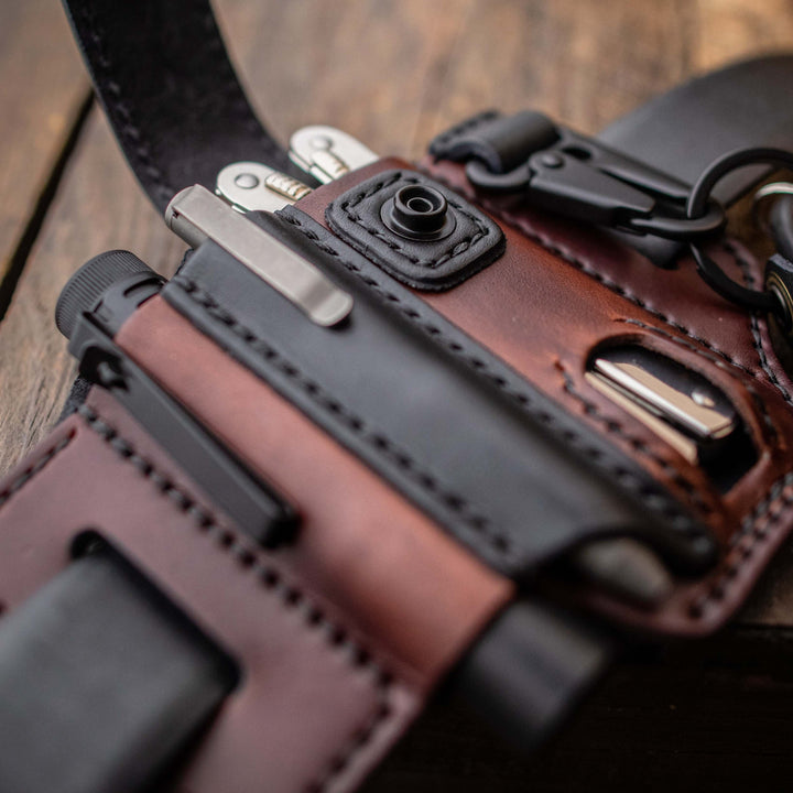 Lisslune | Cowhide Leather Owl Buckle Tactical Multifunctional Belt Cover