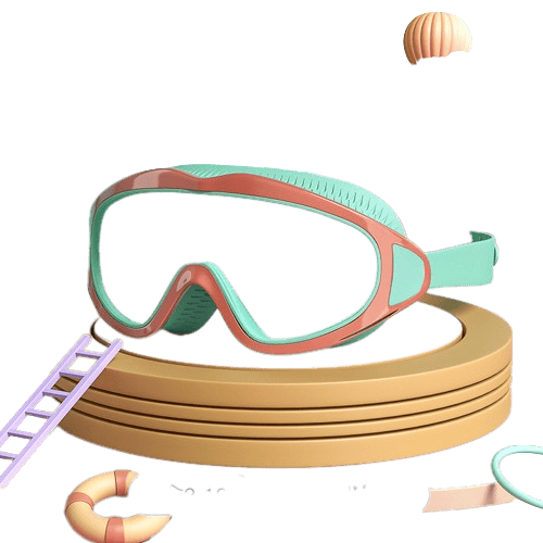 Lisslune | HD children's large frame waterproof and anti-fog swimming goggles