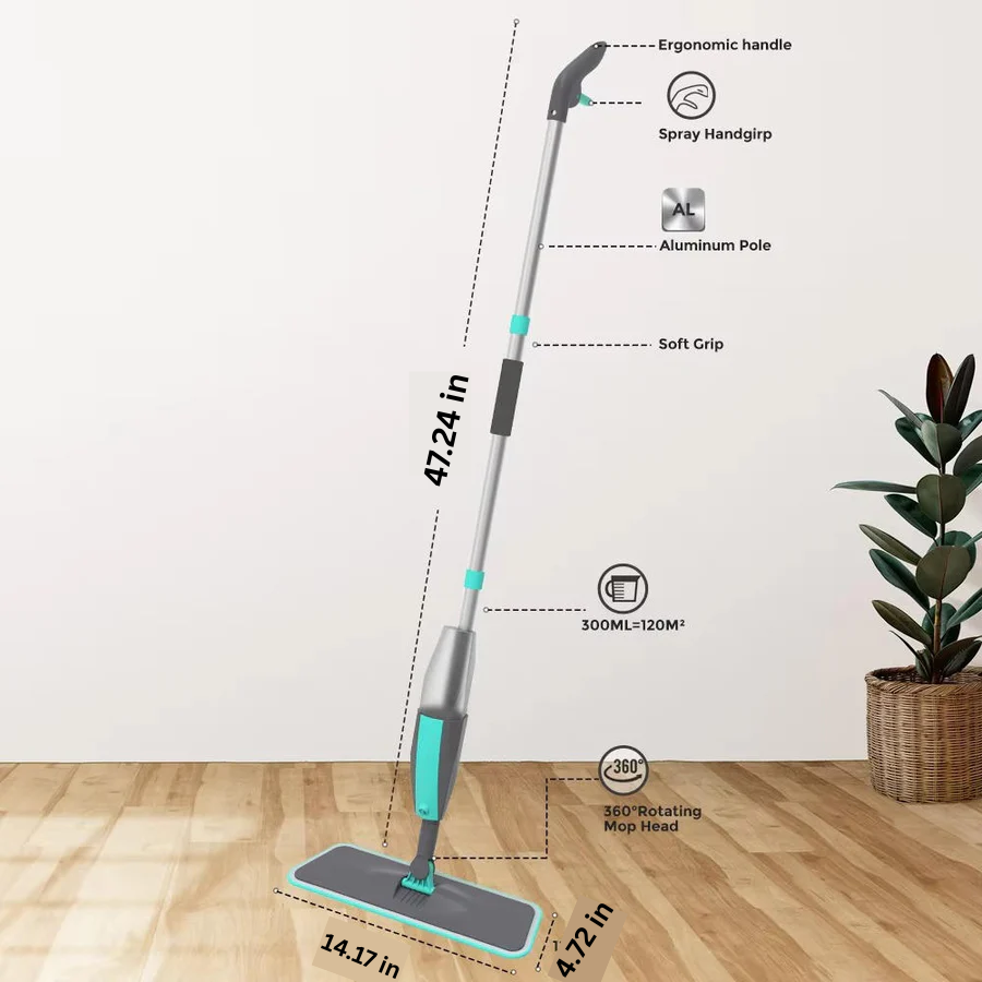 Lisslune | Microfiber Spray Mop for Hard Floors