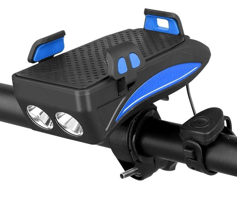 Lisslune | 4-in-1 Bike Gadget – Phone Holder, Power Bank, LED Lighting and Horn