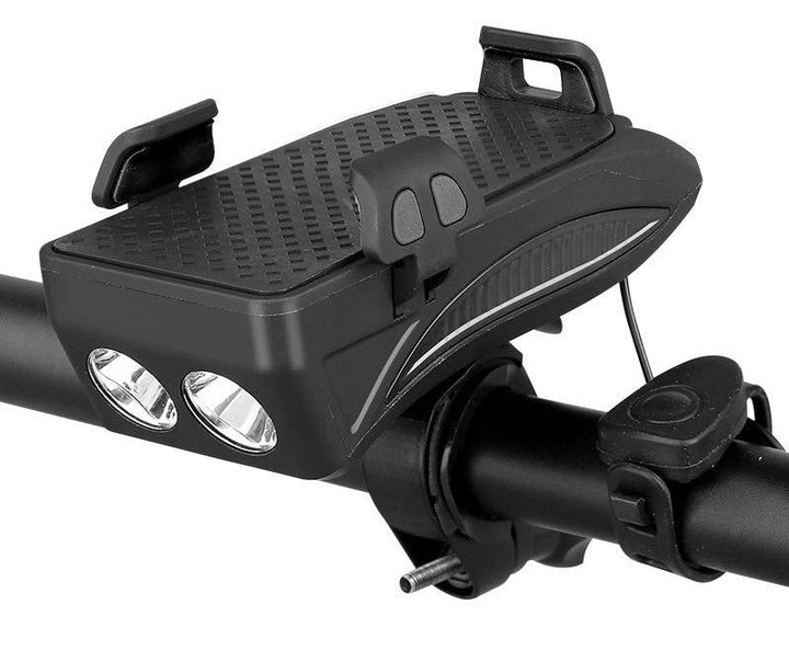 Lisslune | 4-in-1 Bike Gadget – Phone Holder, Power Bank, LED Lighting and Horn